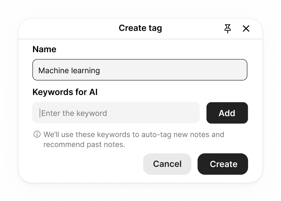 Auto-tags for intuitive organization